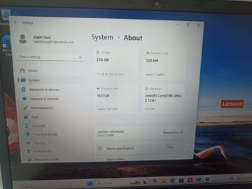 Б/у Ноутбук Lenovo 13/core ultra 5 125u ddr5/16gb ddr5/ssd 220 gb/*інтегрована 01-200836389
