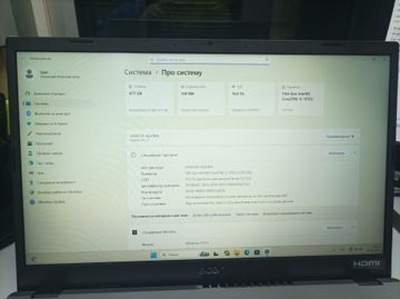 Б/в Ноутбук Acer 15/core i3-1315u ddr5/16gb ddr5/ssd 512 gb/*інтегрована 01-200892175