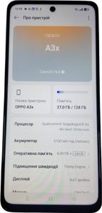 Б/в Мобільний телефон Oppo a3x 4g 4/128gb 01-200880087