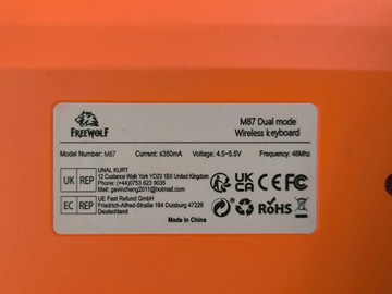 Б/в Клавіатура Free Wolf m87 dual mode 01-200937934