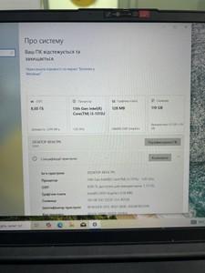 Б/в Ноутбук Lenovo 15.6"/ core i3-1315u ddr5/ ram8gb/ ssd128gb 01-200949286