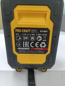 Б/у Шуруповерт Procraft pa-18 pro bl 1 акб і зп 01-200896377