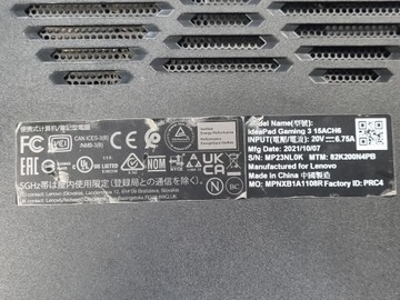 Б/в Ноутбук Lenovo 15/ryzen 5 5600h ddr4/16gb ddr4/ssd 512 gb/geforce rtx3050 4gb 01-201011742
