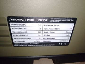 Б/в Генератор Ysonic ys2300i 01-201039799
