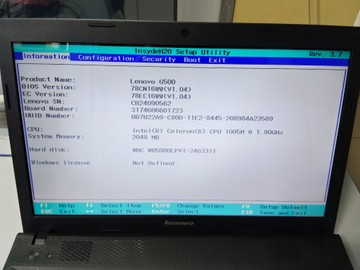 Б/в Ноутбук Lenovo 15/celeron 1005m ddr3/2gb ddr3/hdd 320gb/*інтегрована 01-201158995