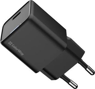 Colorway gan mini 25w pd port pps usb-c black (cw-chs052pd