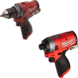 Milwaukee m12 fuel 2504-20 + impact driver 2553-20 + 1 акб 4ah +1 акб 2ah + зп
