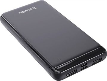 Colorway power bank 10 000 mah slim, black (cw-pb100lpf2bk)