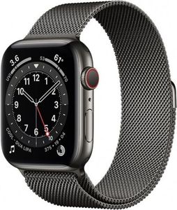 Apple watch series 6 gps + cellular 40mm s. steel case w. milanese l