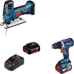 Bosch gst 18v-li s + gsr 18v-60c + 2акб + зп