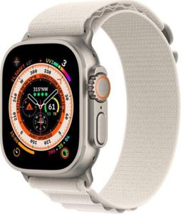 Apple watch ultra gps + cellular 49mm titanium case with starlight loop - small