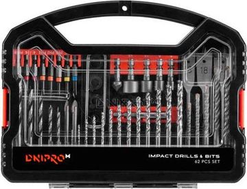 Набор инструментов Dnipro-M drills & bits 62 pcs