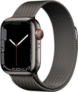 Apple series 7 41mm graphit stainless steel milanese loop