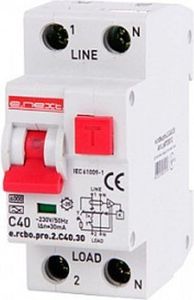 E.next e.rcbo.pro.2.c40.30, 1p+n, 40а