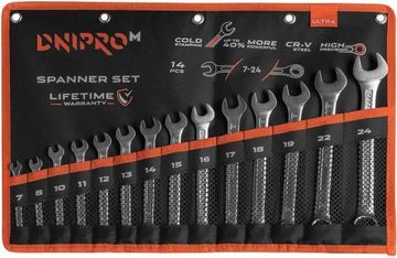 Dnipro-M ultra spanner set 7-24 мм 14 шт