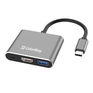 Сolorway cw-hub08 usb-а+usb-c+hdmi