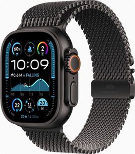 Apple watch ultra 2 gps + cellular 49mm titanium case w. titanium milanese loop - m