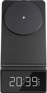 Wiwu wi w011 platinum 15w 3 in 1 wireless charger with clock