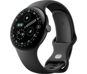 Google pixel watch 4 45mm wi-fi matte aluminum case / obsidian active