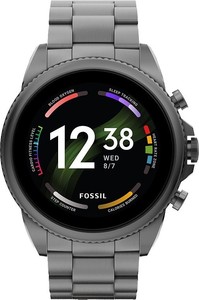 Fossil gen 6 44mm smoke stainless steel ftw4059